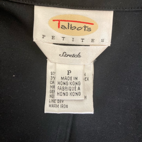 Women's Talbots Petites Button Front Stretch Cropped Jacket - Picture 3 of 7